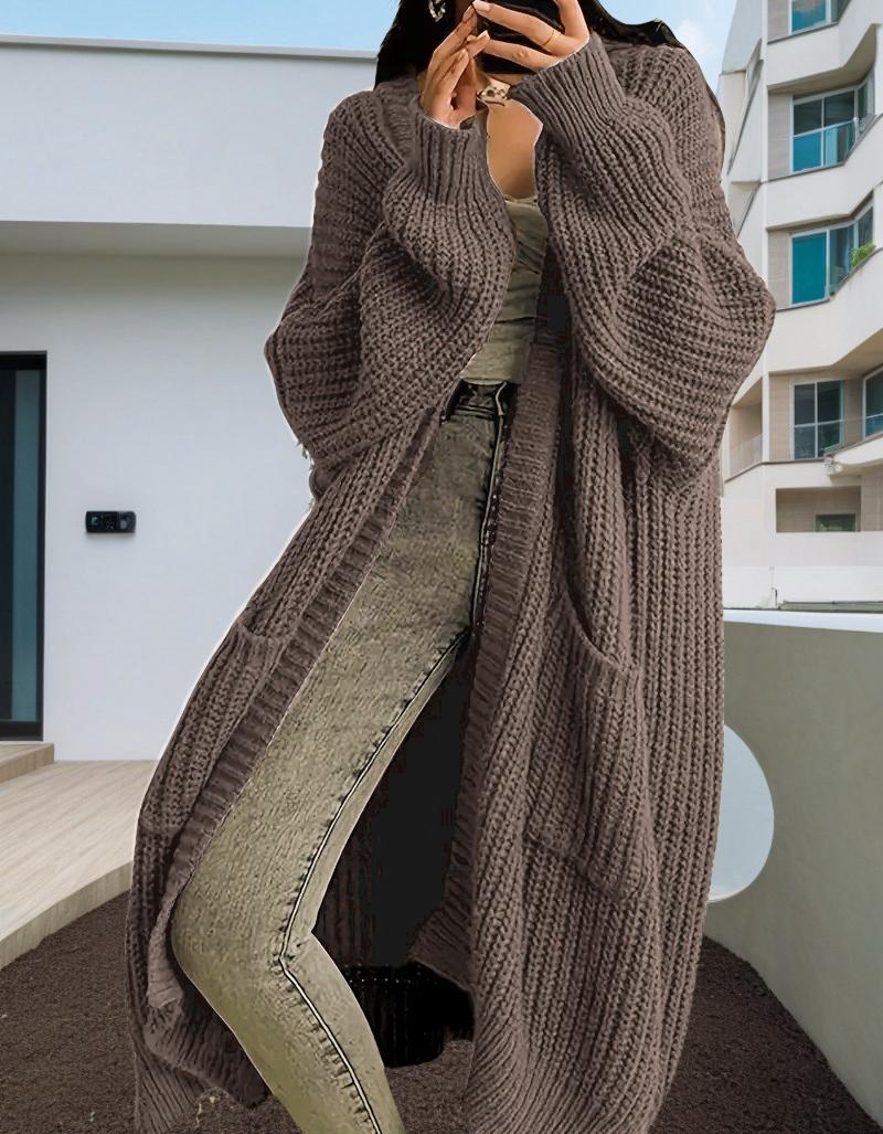 Женские осенне-зимние теплые вязаные свитера свободного повседневного ленивого стиля, длинный кардиган-пальто XXL
Женские осенне-зимние теплые вязаные свитера свободного повседневного ленивого стиля, длинный кардиган-пальто XXL