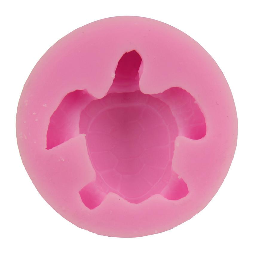 3D Форма для мыла в виде черепахи Силиконовая форма DIY Формы для свечей Форма из силикагеля Кухонные инструменты для выпечки и украшения тортов розовый