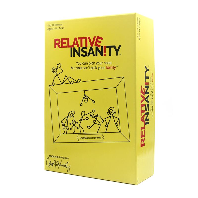 Relative Insanity See - Веселая игра для вечеринок - Вы можете ковыряться в носу, но вы не можете выбрать свою семью. Творческая игра для вечеринок
Relative Insanity See - Веселая игра для вечеринок - Вы можете ковыряться в носу, но вы не можете выбрать свою семью. Творческая игра для вечеринок