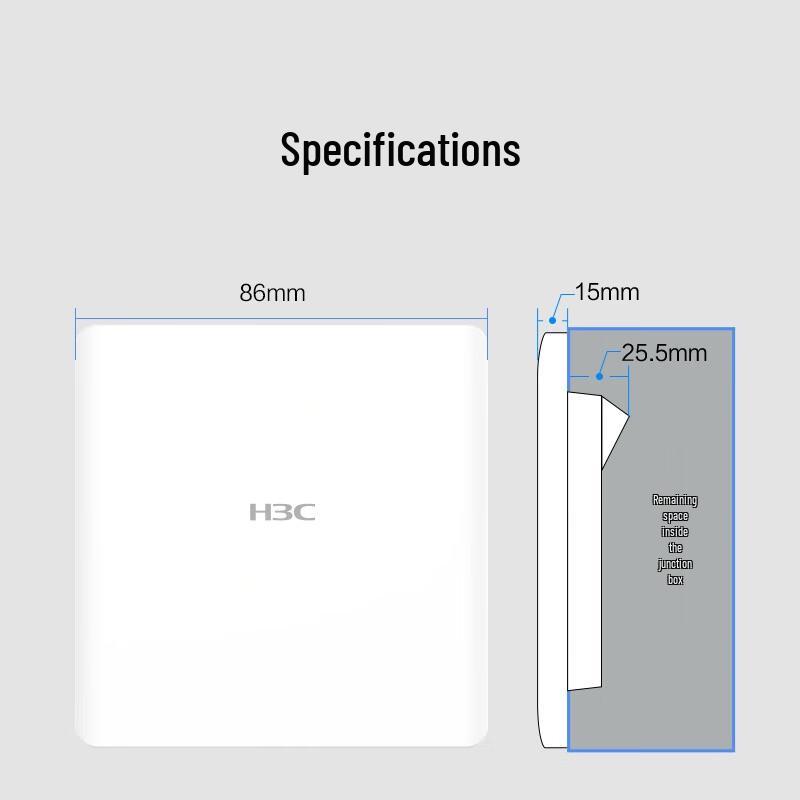 H3C Mini AX60-S WiFi 6 Dual-Band Gigabit PoE AP Panel
H3C Mini AX60-S WiFi 6 Dual-Band Gigabit PoE AP Panel