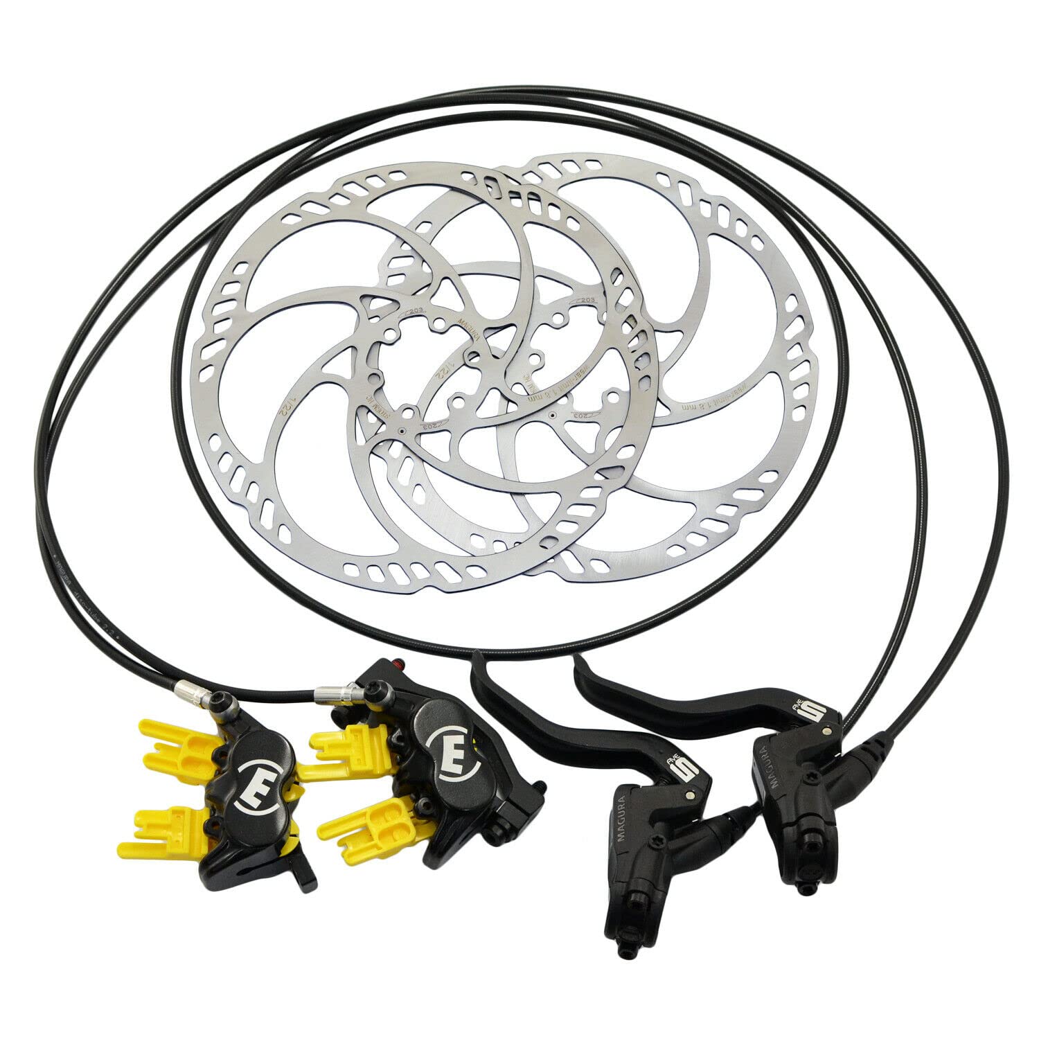 Magura MT5 4-Piston Post Mount Hydraulic Disc Brake Set w/ 203mm Rotors (F+R), MG2556
Magura MT5 4-Piston Post Mount Hydraulic Disc Brake Set w/ 203mm Rotors (F+R), MG2556