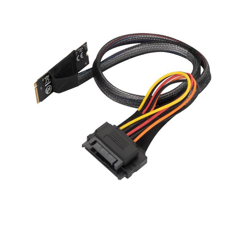 Slimline SAS M.2 to U.2 SFF-8639 SSD Motherboard Data Cable 0.5m
Slimline SAS M.2 to U.2 SFF-8639 SSD Motherboard Data Cable 0.5m