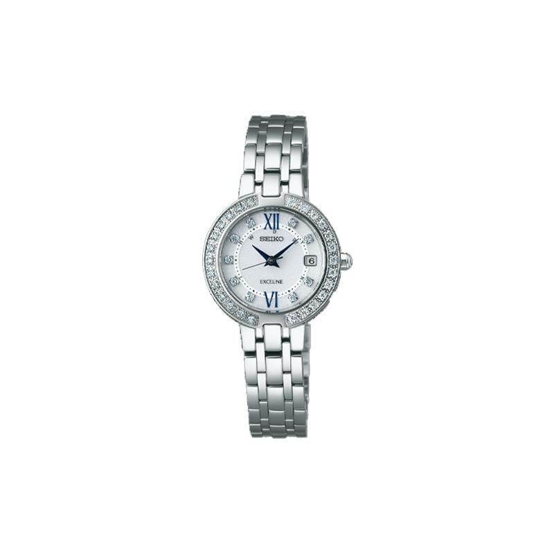 SEIKO EXCELINE series 100 meters waterproof solar Quartz Steel Strap women s watch white dial SWCW083
SEIKO EXCELINE series 100 meters waterproof solar Quartz Steel Strap women s watch white dial SWCW083