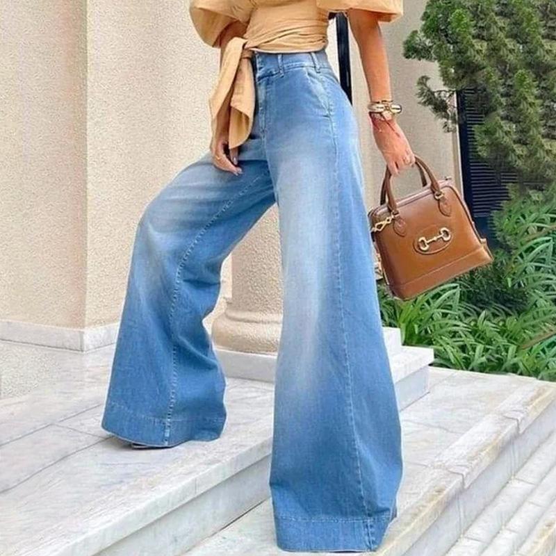 Women Casual Jeans High Waist Loose Wide Leg Pants Fashion Street Bleached Button Long Versatile Trousers XXL синій
Women Casual Jeans High Waist Loose Wide Leg Pants Fashion Street Bleached Button Long Versatile Trousers XXL синій