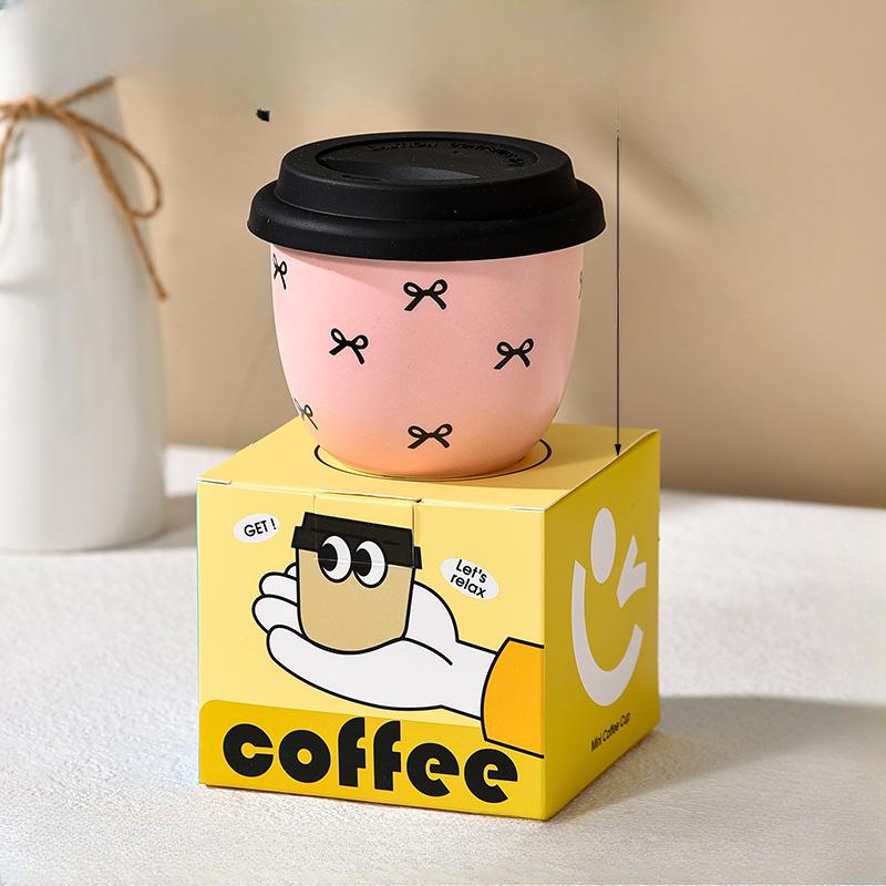 Coffee Cup Small Capacity Cold Drink Girl Pink Water Cup Ceramic Hand Cup with Lid Cute Mini Cup 245ml
Coffee Cup Small Capacity Cold Drink Girl Pink Water Cup Ceramic Hand Cup with Lid Cute Mini Cup 245ml
