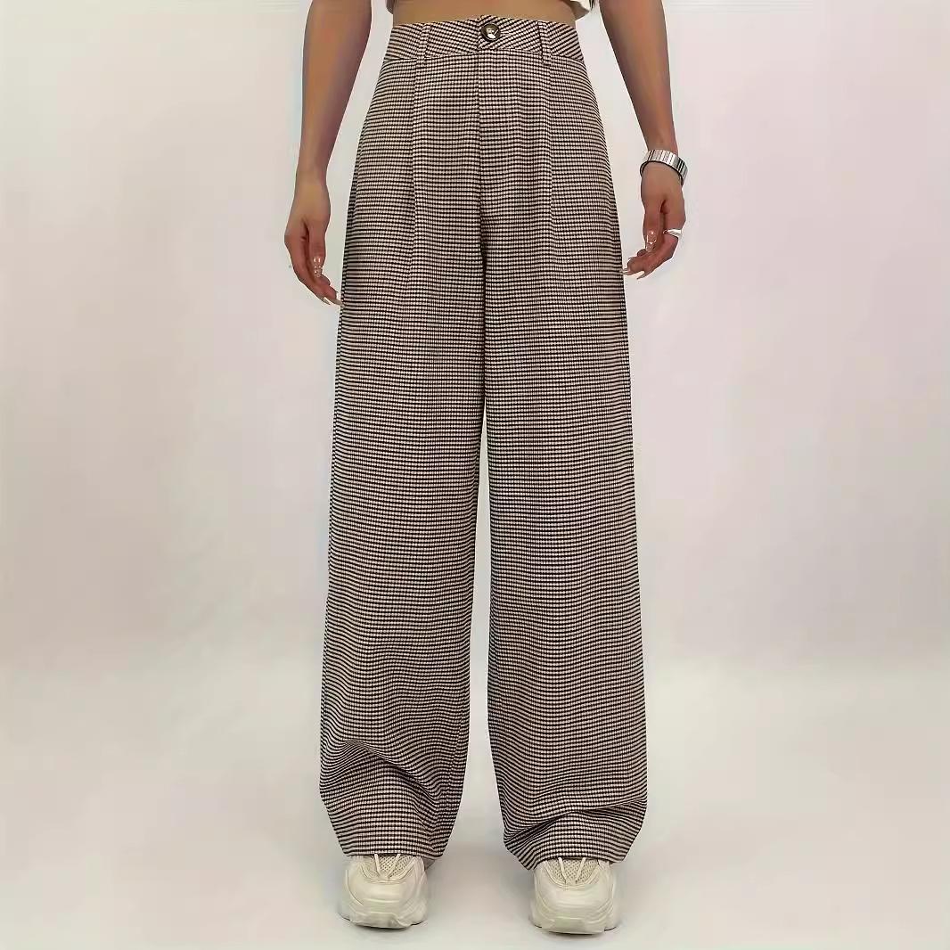 2025 High-Waisted Plaid Print Straight-Leg Women s Pants - Pleated, Loose, Versatile for Autumn & Spring L коричневий/чорний
2025 High-Waisted Plaid Print Straight-Leg Women s Pants - Pleated, Loose, Versatile for Autumn & Spring L коричневий/чорний