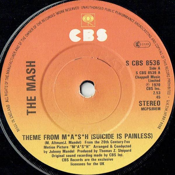 7inch Record MASH - Theme From M*A*S*H (Suicide Is Pain SCBS8536 CBS 1980 UK Rock Used
7inch Record MASH - Theme From M*A*S*H (Suicide Is Pain SCBS8536 CBS 1980 UK Rock Used