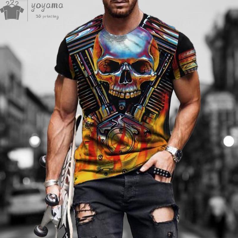 Personality 3D Skull Print Men s T-shirt Vintage O-Neck Short Sleeve 5XL
Personality 3D Skull Print Men s T-shirt Vintage O-Neck Short Sleeve 5XL