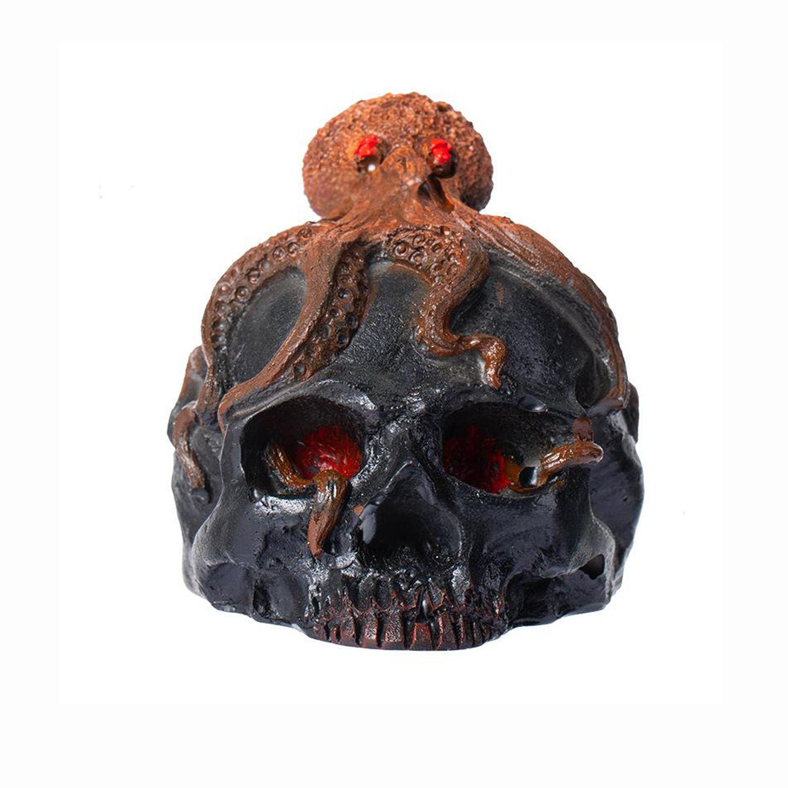 Decorative Skull Figurine with Octopus Design Resin Sculpture Home Office Tabletop Ornament Gothic Style One Size
Decorative Skull Figurine with Octopus Design Resin Sculpture Home Office Tabletop Ornament Gothic Style One Size