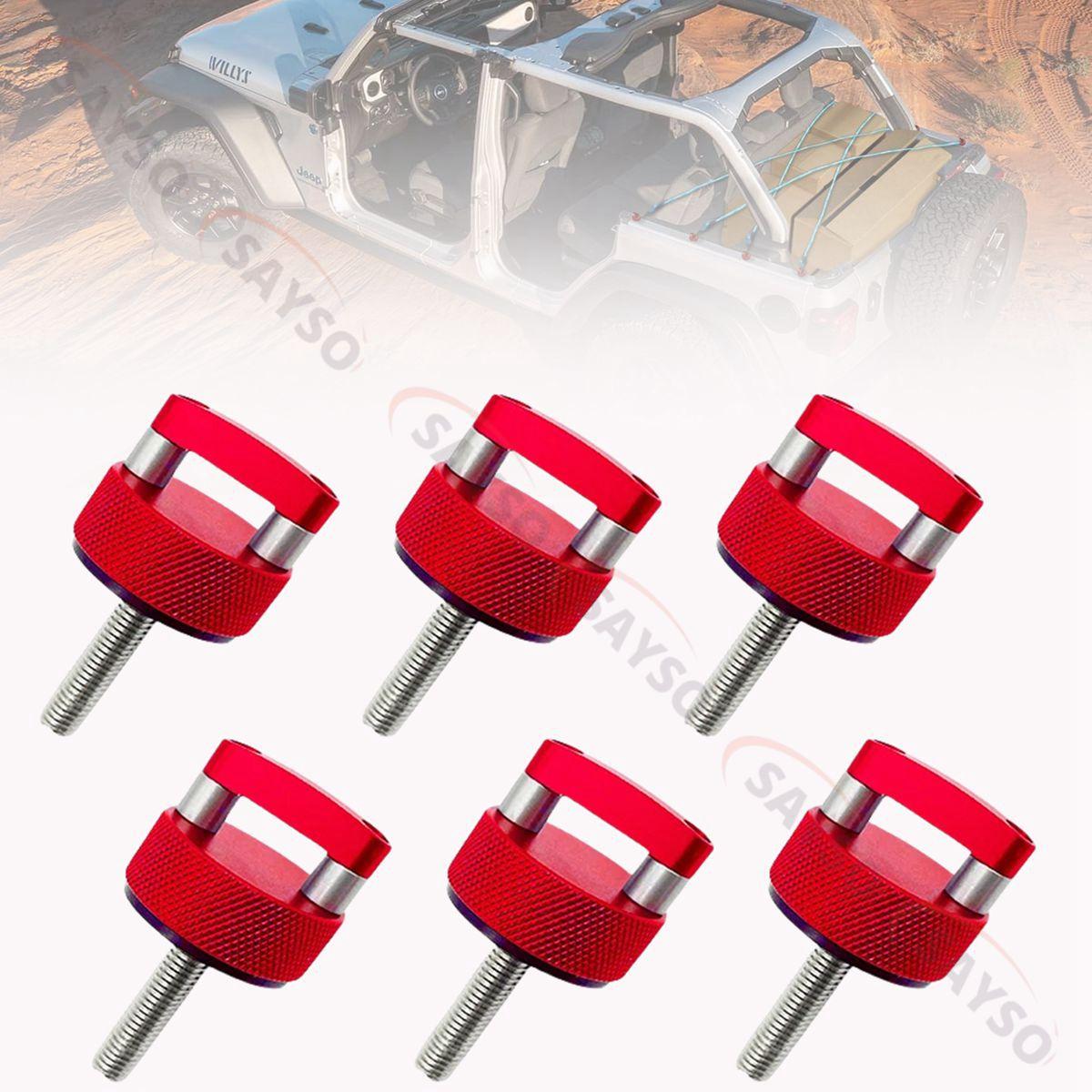 6X Алюминиевый крепеж для быстрого снятия жесткой крыши, винт с накатанной головкой для Jeep Wrangler JK 2007-2018 2DR и Unlimited 4DR
6X Алюминиевый крепеж для быстрого снятия жесткой крыши, винт с накатанной головкой для Jeep Wrangler JK 2007-2018 2DR и Unlimited 4DR