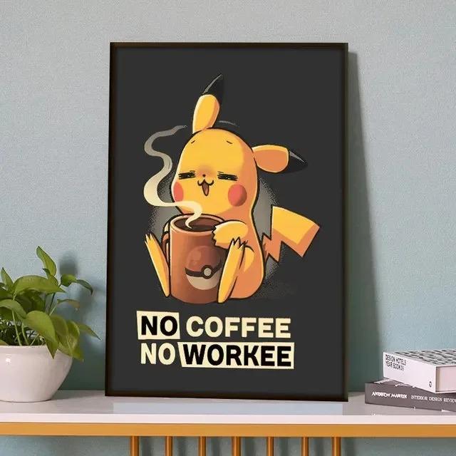 Anime Canvas Painting Pokemon Peripheral Snorlax Pikachu Drink Coffee Poster Vintage Art Wall for Kids Bedroom Decor Cuadros 21X30CMNo Framed
Anime Canvas Painting Pokemon Peripheral Snorlax Pikachu Drink Coffee Poster Vintage Art Wall for Kids Bedroom Decor Cuadros 21X30CMNo Framed