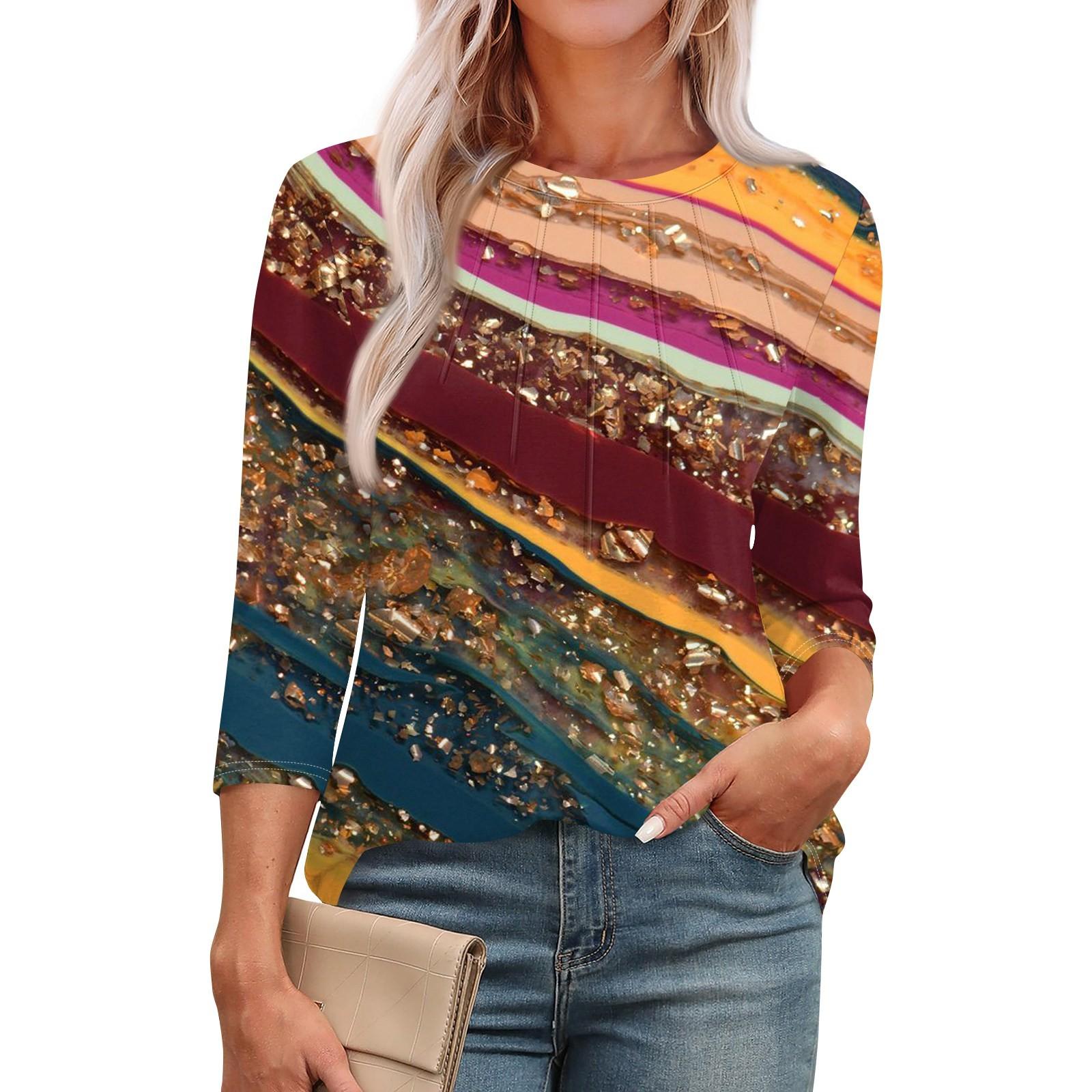 Жіноча модна повсякденна плісирована футболка з круглим вирізом і рукавами сім чвертей у стилі ретро L
Жіноча модна повсякденна плісирована футболка з круглим вирізом і рукавами сім чвертей у стилі ретро L