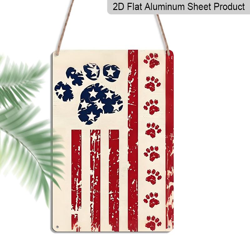 2D Flat Patriotic Dog Paw Print Metal Sign, 8×12 Inch Aluminum Wall Art, Vibrant Stars and Stripes Design, Durable Decor for Pet Lovers, Memorial Day 20*30cm
2D Flat Patriotic Dog Paw Print Metal Sign, 8×12 Inch Aluminum Wall Art, Vibrant Stars and Stripes Design, Durable Decor for Pet Lovers, Memorial Day 20*30cm