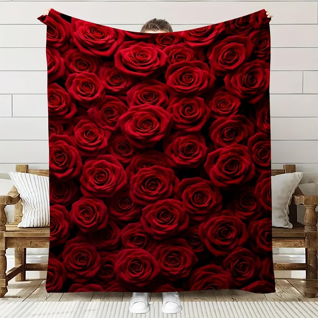 Red rose pattern Flannel printed blanket suitable for all seasons suitable for living room office sofa and travel 180x250CM 75x90cm
Red rose pattern Flannel printed blanket suitable for all seasons suitable for living room office sofa and travel 180x250CM 75x90cm
