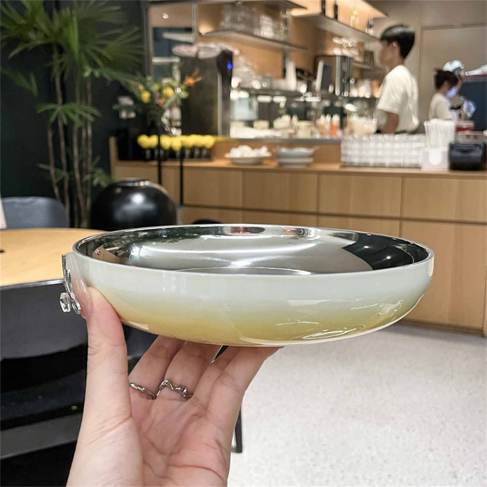 Stainless Steel Gradient Color Plates, Double-Layer Heat-Resistant Round Dinner Plates for Home, -Scald Dining Dish S
Stainless Steel Gradient Color Plates, Double-Layer Heat-Resistant Round Dinner Plates for Home, -Scald Dining Dish S