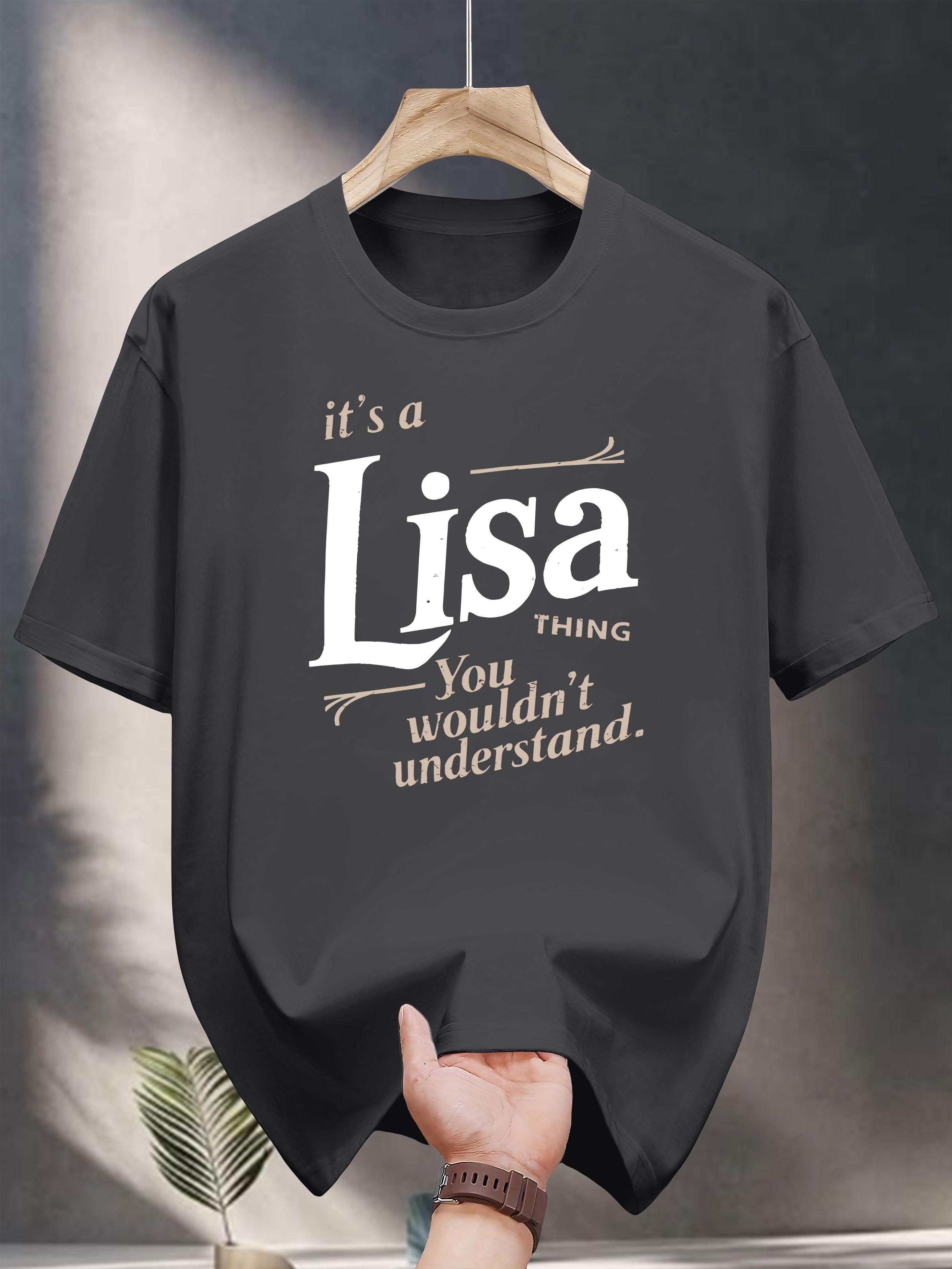 T-shirt with It s a Lisa Thing Graphic Print - White Casual Summer Tee L
T-shirt with It s a Lisa Thing Graphic Print - White Casual Summer Tee L