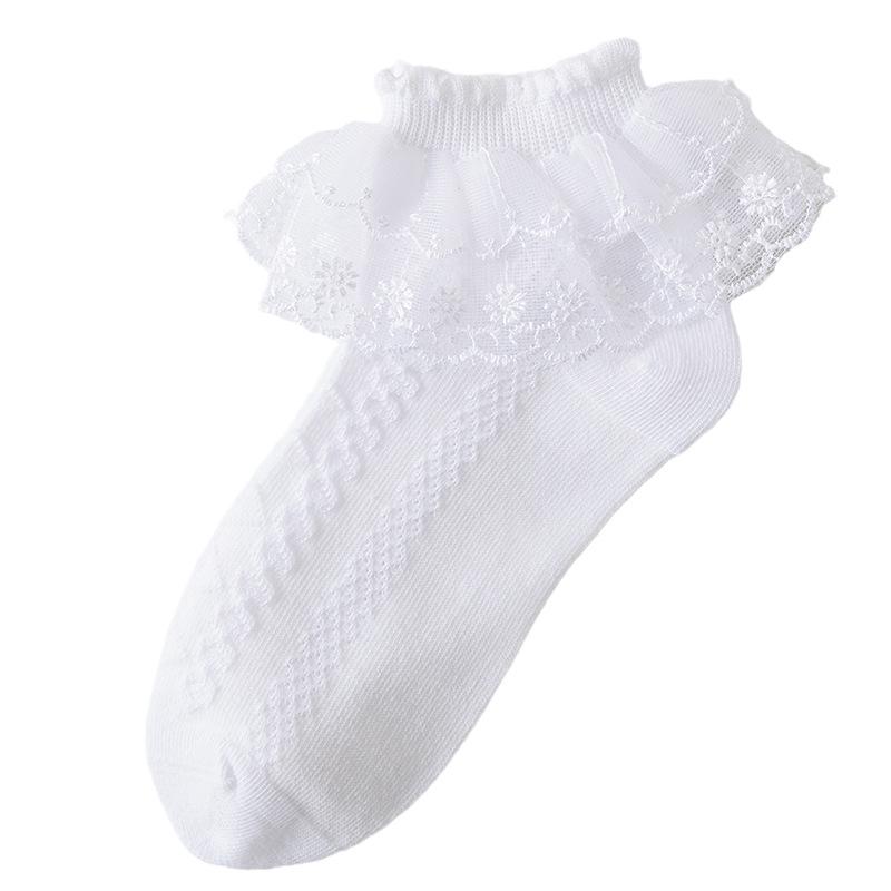 Girls Double-Layer Lace Trim White Socks for Dance - Spring/Autumn S/1-3 years/Size 21-25
Girls Double-Layer Lace Trim White Socks for Dance - Spring/Autumn S/1-3 years/Size 21-25