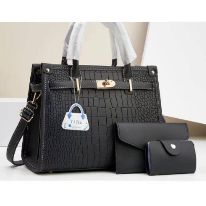 New Macaron three-piece fashion handbag, simple and large-capacity shoulder bag, high-value messenger women s bag length 29 width 14 height 22 чёрный
New Macaron three-piece fashion handbag, simple and large-capacity shoulder bag, high-value messenger women s bag length 29 width 14 height 22 чёрный