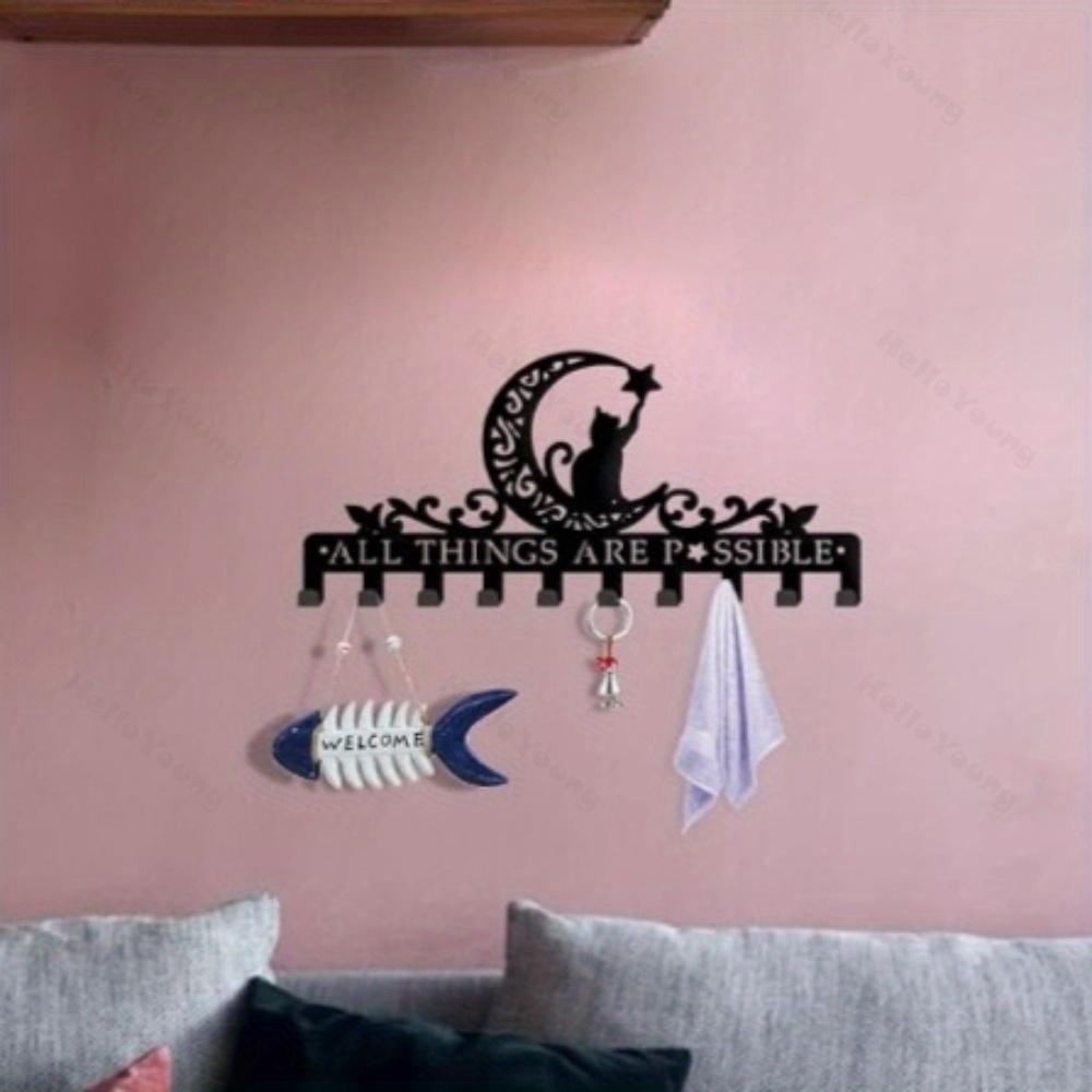 1pc Bohemian Moon Design Decorative Hook Rack, 10 Hooks for Hanging Kitchen Utensils, Cooking Tools, Storage Organizer for Home TY6524
1pc Bohemian Moon Design Decorative Hook Rack, 10 Hooks for Hanging Kitchen Utensils, Cooking Tools, Storage Organizer for Home TY6524