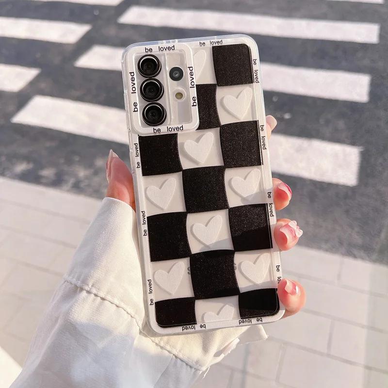 Black White Grid Lover Heart Pattern Phone Case For For Samsung Galaxy S23 S24 S22 Ultra Plus Cover S22+ S24+ S23+ Shell Fundas Samsung Galaxy S23+
Black White Grid Lover Heart Pattern Phone Case For For Samsung Galaxy S23 S24 S22 Ultra Plus Cover S22+ S24+ S23+ Shell Fundas Samsung Galaxy S23+