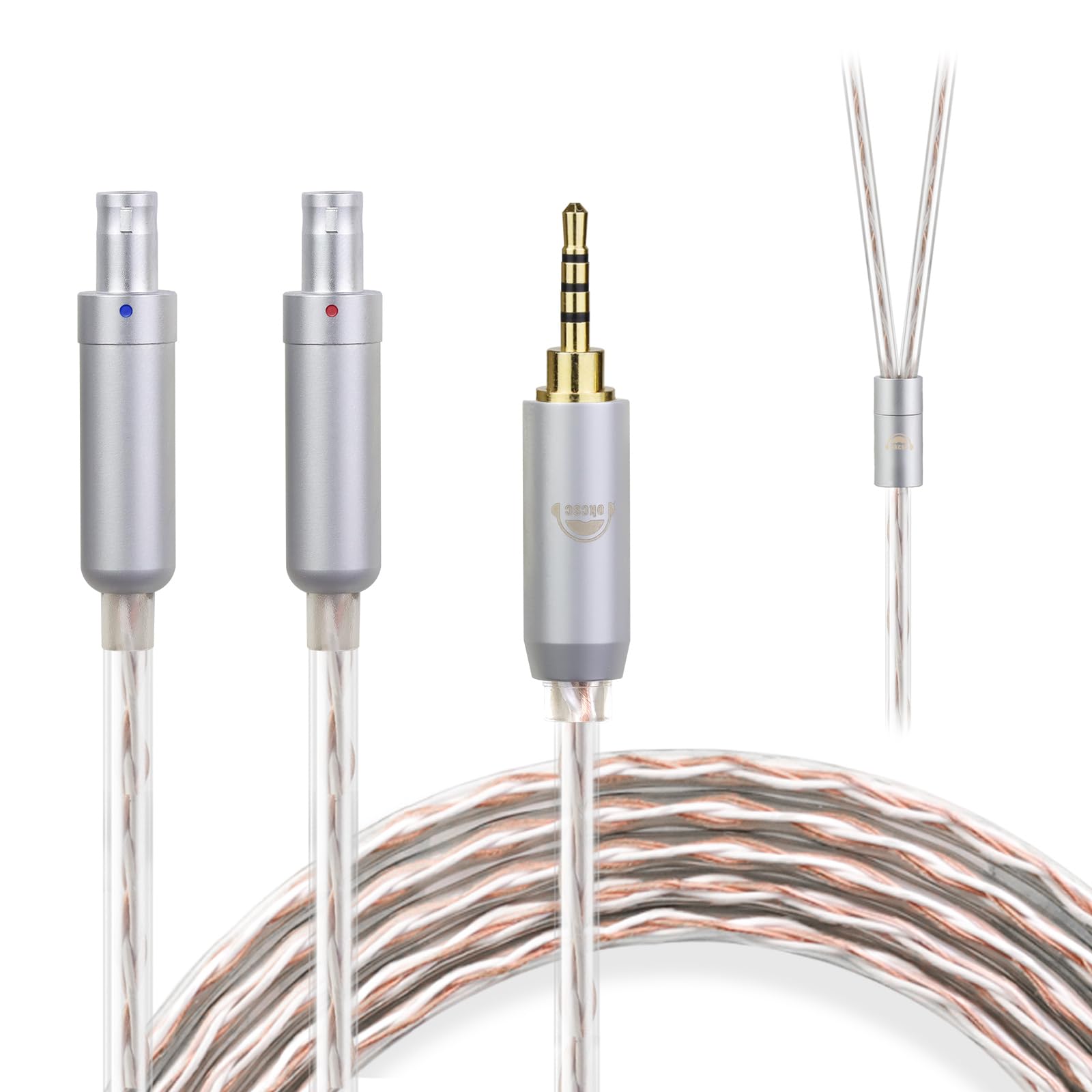 okcsc JBX Headphone Cable HD800 Recable for For SENNHEISER Compatible with D1000 OFC Length Earphones/Headphones HD800S, HD820, 4-core 1.5m 2.5mm
okcsc JBX Headphone Cable HD800 Recable for For SENNHEISER Compatible with D1000 OFC Length Earphones/Headphones HD800S, HD820, 4-core 1.5m 2.5mm