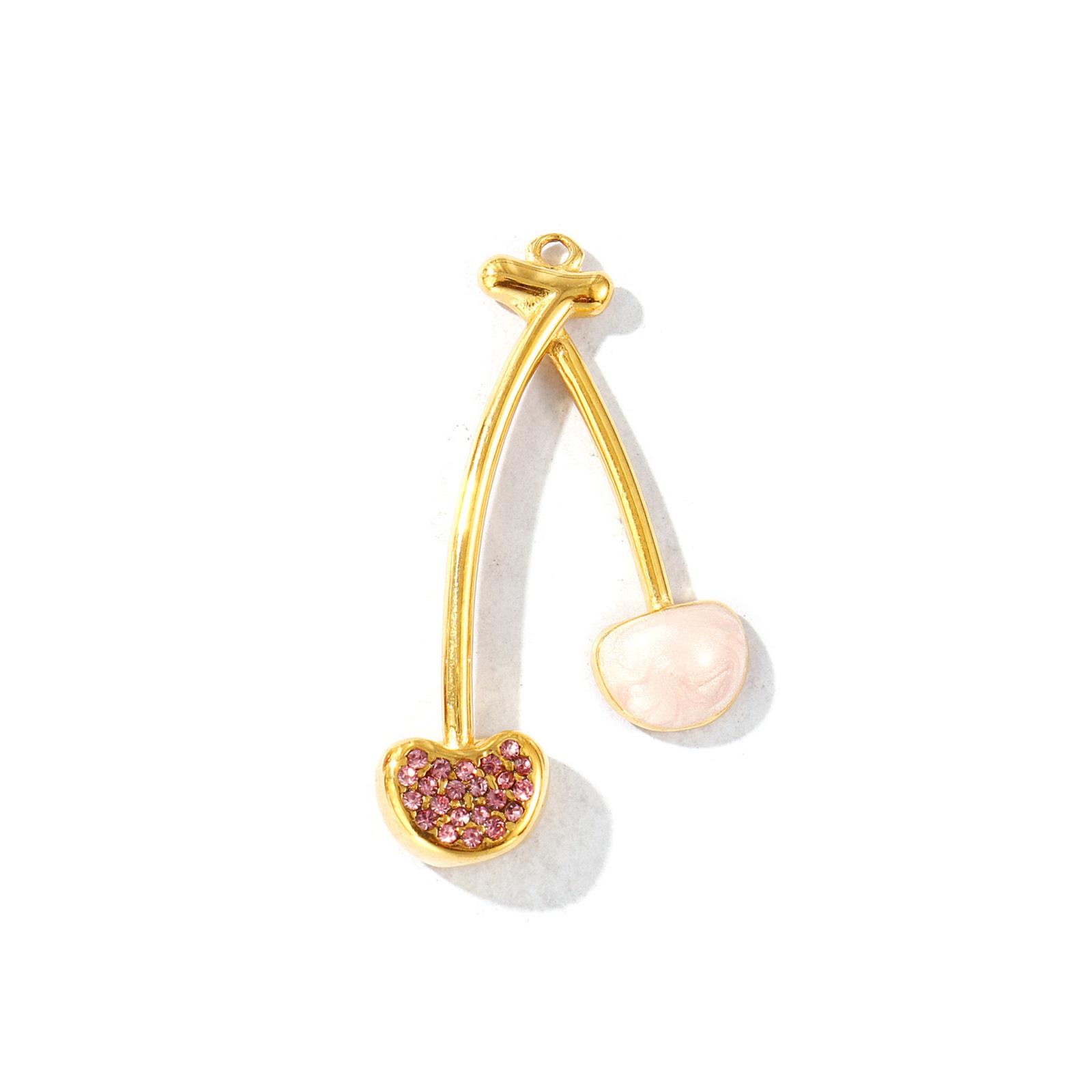 1 PC 304 Stainless Steel & Rhinestone Pendants 18K Gold Plated Enamel Cherry Fruit Charms For DIY Necklace Making 3.9cm x 2.2cm світло-рожевий колір
1 PC 304 Stainless Steel & Rhinestone Pendants 18K Gold Plated Enamel Cherry Fruit Charms For DIY Necklace Making 3.9cm x 2.2cm світло-рожевий колір