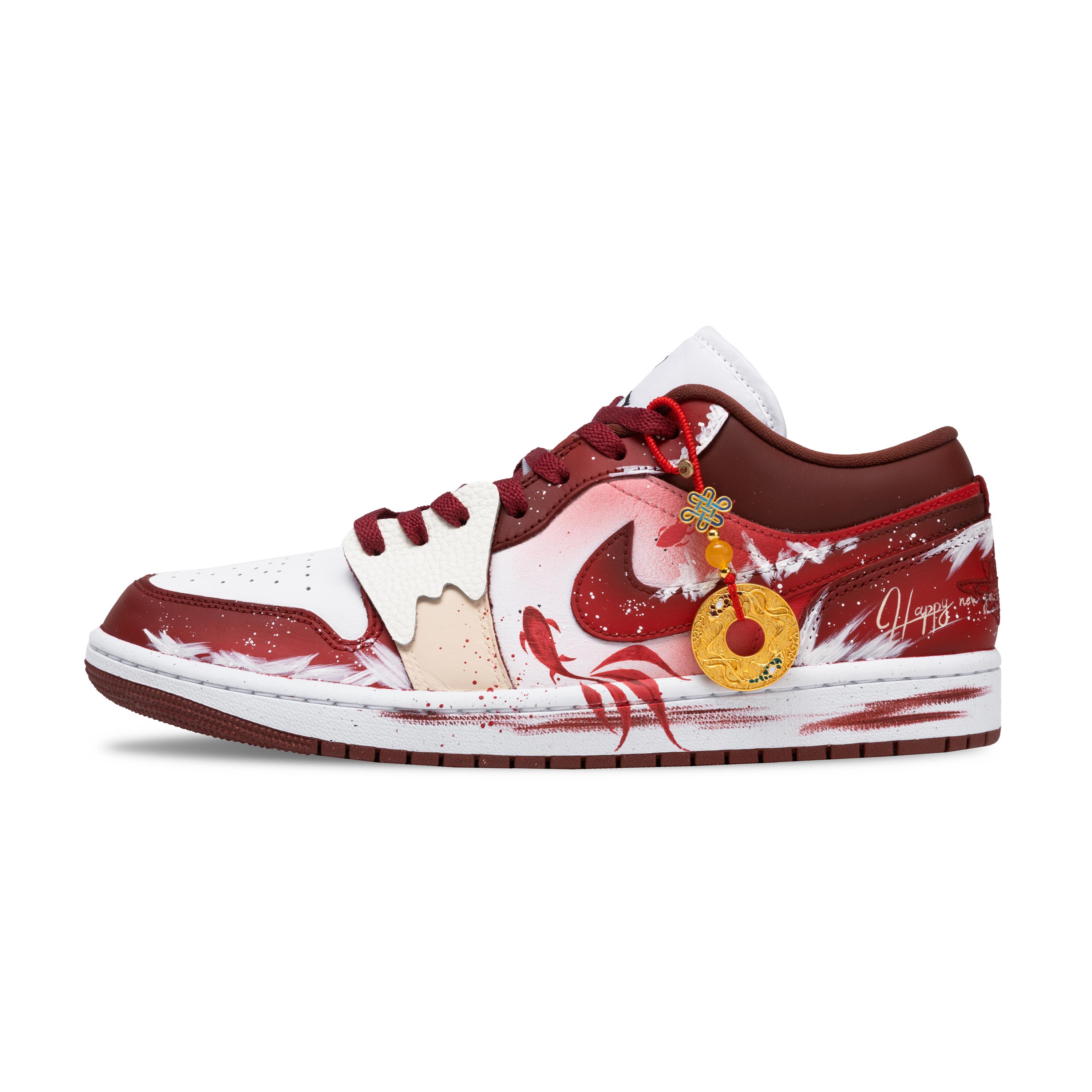 Jordan Air Jordan 1 Wealth Attracting Koi Fish Anti Slip Wear Resistant Low Top Vintage Basketball Shoes Unisex Red HF3148-102(Team692-) 44
Jordan Air Jordan 1 Wealth Attracting Koi Fish Anti Slip Wear Resistant Low Top Vintage Basketball Shoes Unisex Red HF3148-102(Team692-) 44