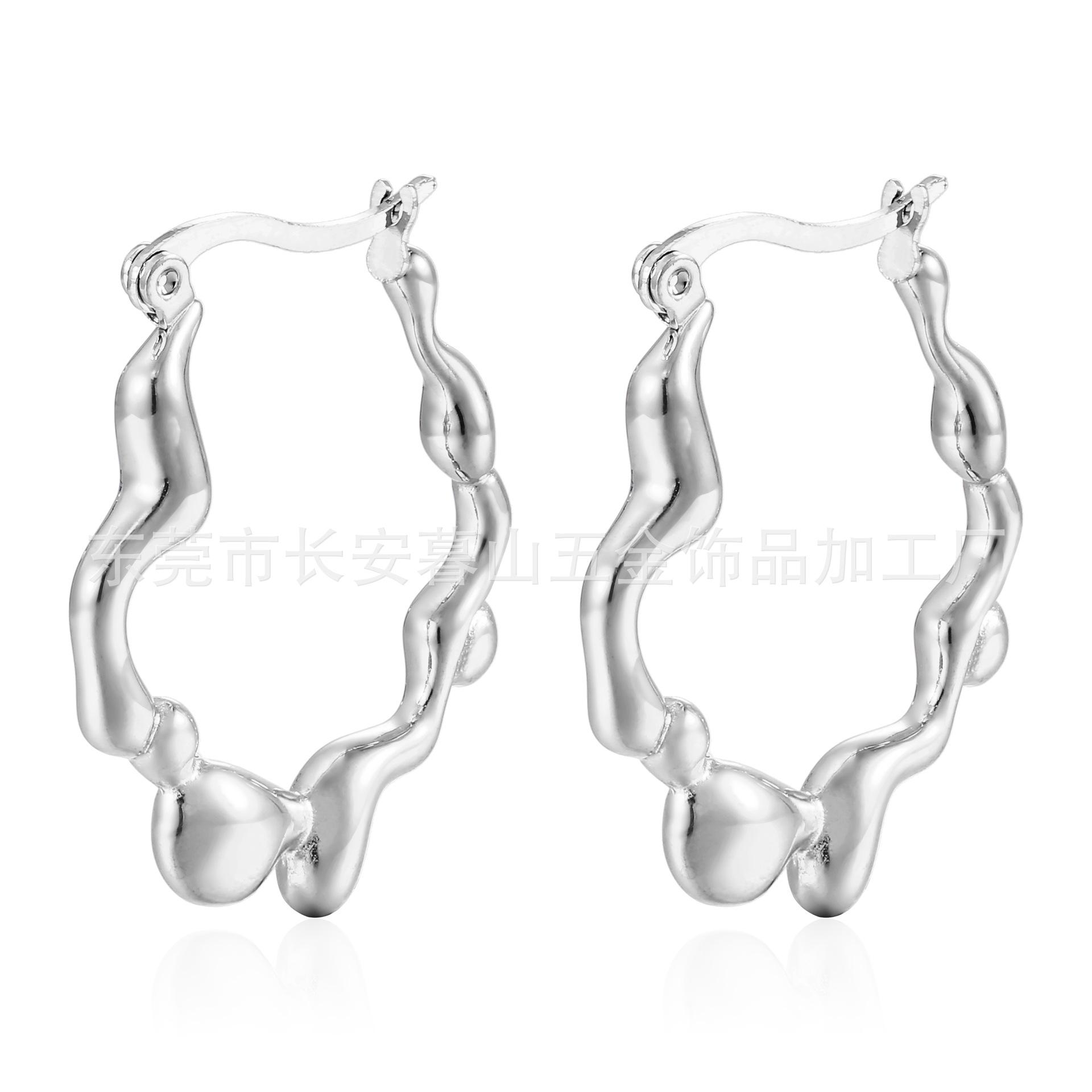 Niche Design Women s Irregular Stainless Steel Earrings, Simple Wind Gold Titanium Steel Earrings
Niche Design Women s Irregular Stainless Steel Earrings, Simple Wind Gold Titanium Steel Earrings