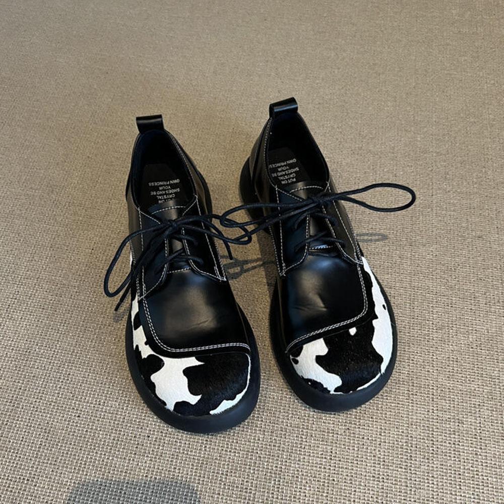 2026 Brand New Y2K Cow Color Matching Lace-up Loafers Platform Chunky Heel Cute Women Loafers Trendy Shoes 40 чорний
2026 Brand New Y2K Cow Color Matching Lace-up Loafers Platform Chunky Heel Cute Women Loafers Trendy Shoes 40 чорний