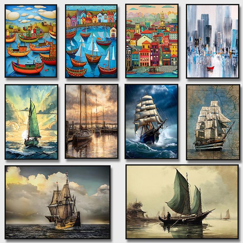 Vintage Sail Boat Sailing Landscape Poster Canvas Printing Vintage Ocean Sailboat Wall Art Picture Home Room Decor Cuadros 21cm×30cm NoFrame
Vintage Sail Boat Sailing Landscape Poster Canvas Printing Vintage Ocean Sailboat Wall Art Picture Home Room Decor Cuadros 21cm×30cm NoFrame
