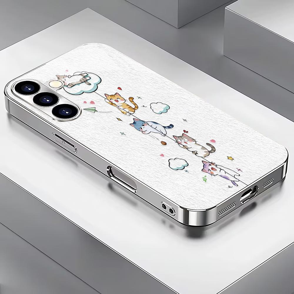 Cute cat silver plated glass phone case suitable for Samsung Galaxy S26 S25 S24 S22 S21 S20 FE/Ultra/Plus anti fall back cover GalaxyS24FE
Cute cat silver plated glass phone case suitable for Samsung Galaxy S26 S25 S24 S22 S21 S20 FE/Ultra/Plus anti fall back cover GalaxyS24FE