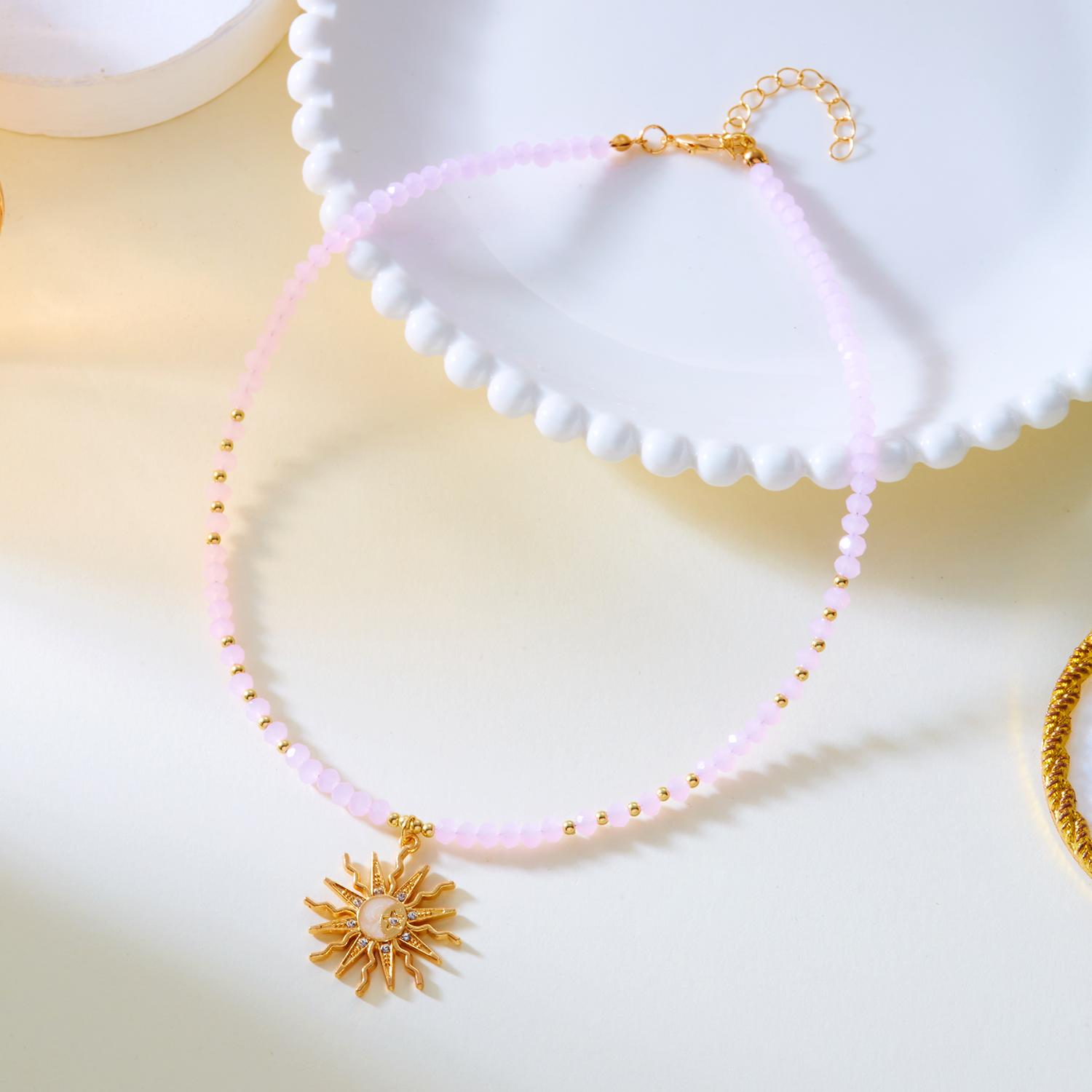 Elegant Sun Flower Zircon Choker Necklace for Women Fashion Colourful Crystal Beads Rhinestone Chain Charm Party Zircon Gifts
Elegant Sun Flower Zircon Choker Necklace for Women Fashion Colourful Crystal Beads Rhinestone Chain Charm Party Zircon Gifts