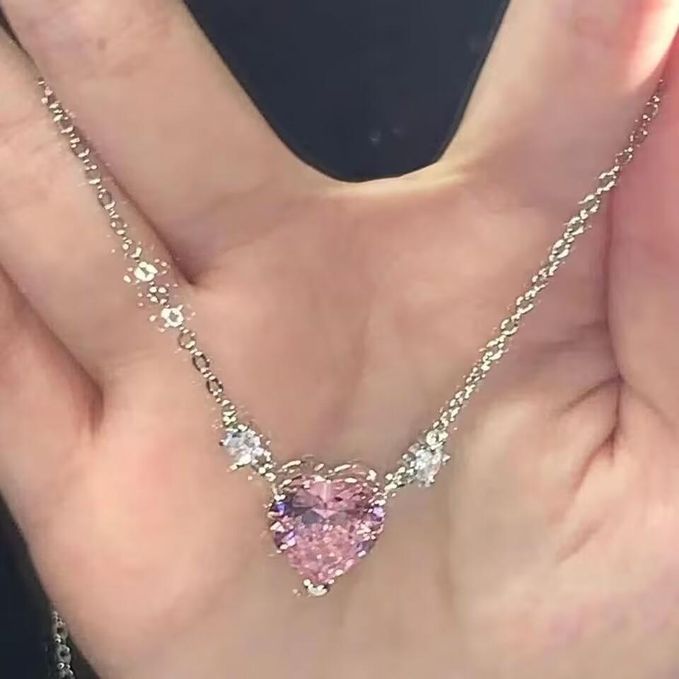 Pink love zircon necklace female summer sweet and cute ins wind niche design versatile collarbone chain for girlfriend
Pink love zircon necklace female summer sweet and cute ins wind niche design versatile collarbone chain for girlfriend