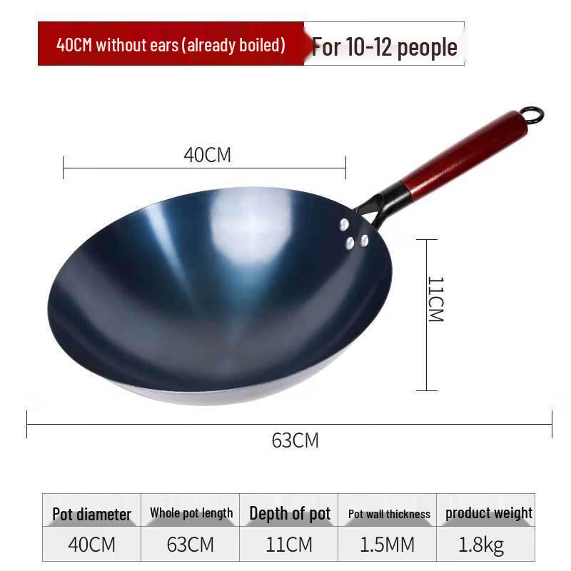 Jixingren Traditional Style Non-stick Cast Iron Wok
Jixingren Traditional Style Non-stick Cast Iron Wok