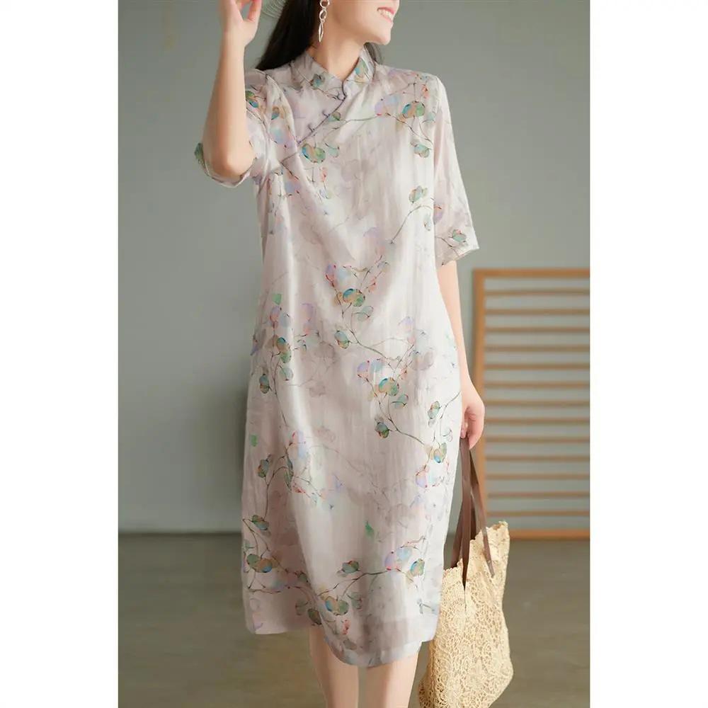 Women s Summer Loose-Fit Cotton Linen Cheongsam Dress - Plus Size, Slimming, Mid-Length, Fashionable XL (65-72.5 kg)
Women s Summer Loose-Fit Cotton Linen Cheongsam Dress - Plus Size, Slimming, Mid-Length, Fashionable XL (65-72.5 kg)