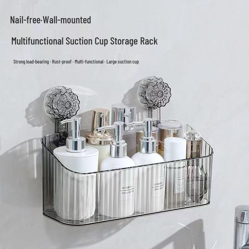 Suction Cup Bathroom Shelf for Shower and Sink Storage Small Grey - 1 piece
Suction Cup Bathroom Shelf for Shower and Sink Storage Small Grey - 1 piece