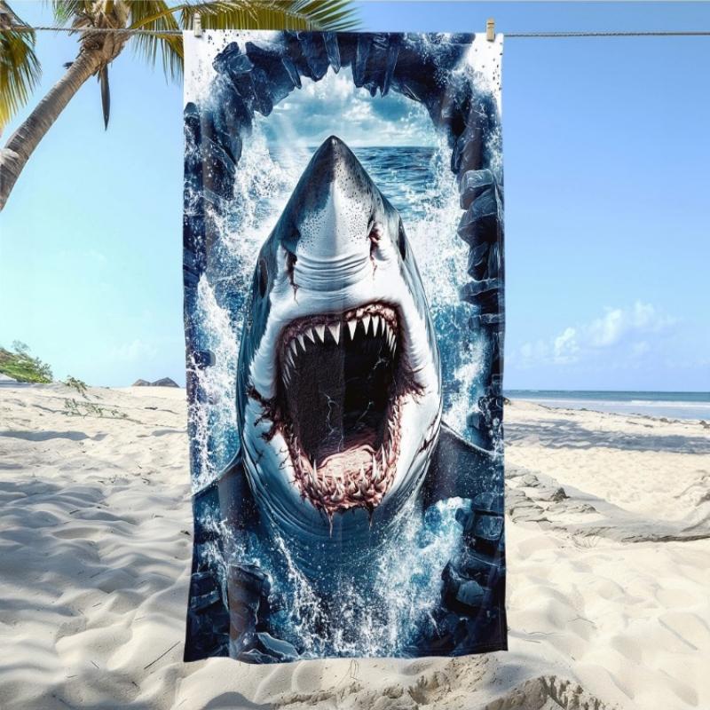 3D Great Shark Beach Towel Patterned Sunscreen And Windproof Suitable For Swimming Pool Camping Travel Blanket W40*H60(CM)
3D Great Shark Beach Towel Patterned Sunscreen And Windproof Suitable For Swimming Pool Camping Travel Blanket W40*H60(CM)