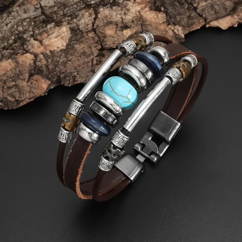 Hanmade 1PC бисерный ретро бирюзовый браслет индивидуальный модный парный кожаный браслет с подвесками подарок на вечеринку этнический стиль многослойный коричневый
Hanmade 1PC бисерный ретро бирюзовый браслет индивидуальный модный парный кожаный браслет с подвесками подарок на вечеринку этнический стиль многослойный коричневый
