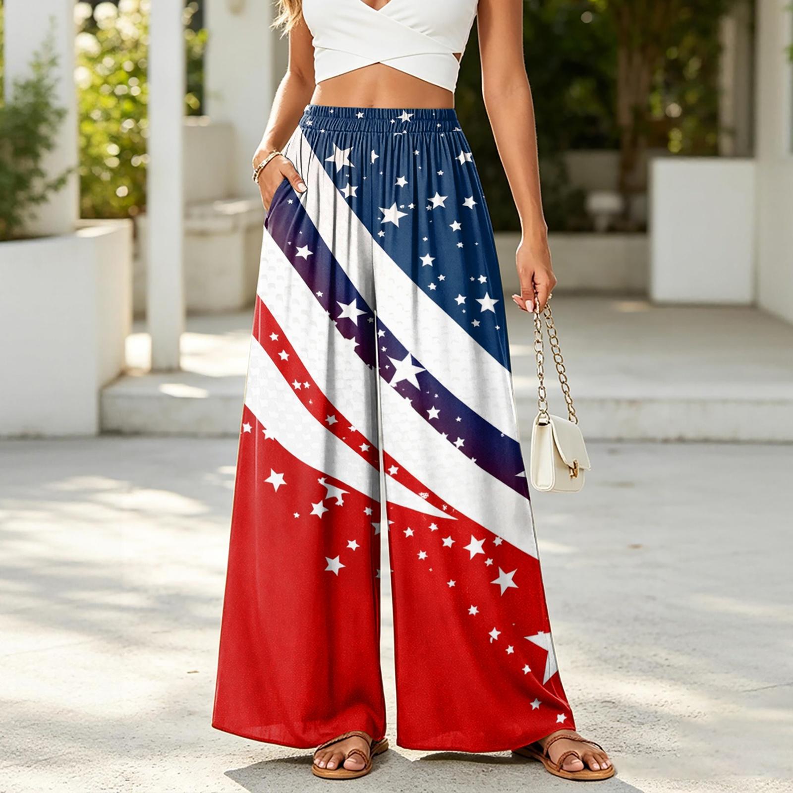 Women Casual Wide Leg Pants Elastic Waistband Patchwork Print Loose Fit Palazzo Trousers Lightweight Breathable Bottoms for Daily Wear S
Women Casual Wide Leg Pants Elastic Waistband Patchwork Print Loose Fit Palazzo Trousers Lightweight Breathable Bottoms for Daily Wear S