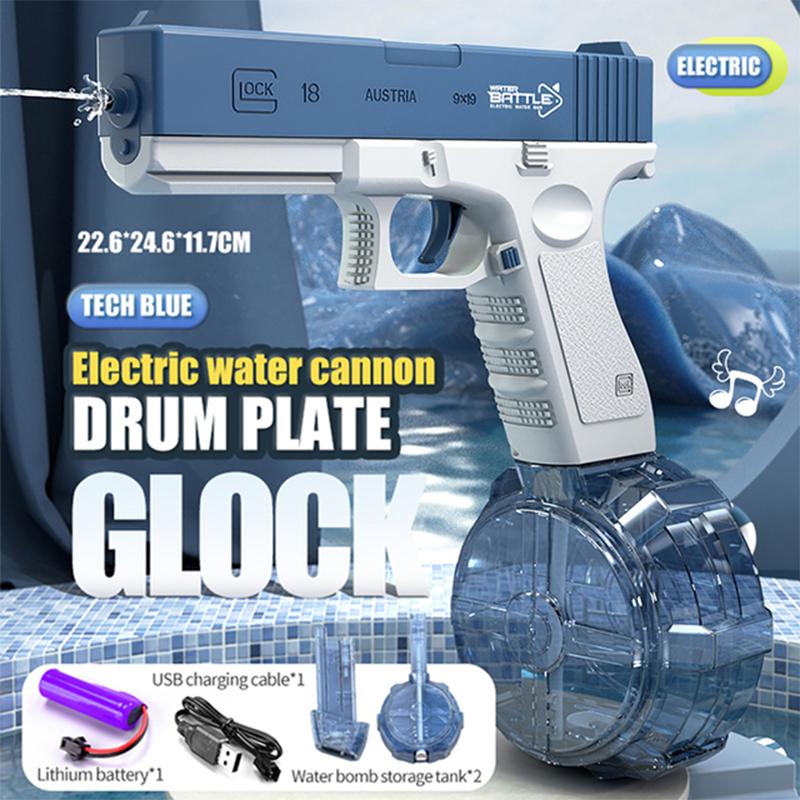 Электрический водяной пистолет Glock большой емкости автоматический водяной пистолет летний бассейн пляж на открытом воздухе игровые игрушки для детей взрослых
Электрический водяной пистолет Glock большой емкости автоматический водяной пистолет летний бассейн пляж на открытом воздухе игровые игрушки для детей взрослых