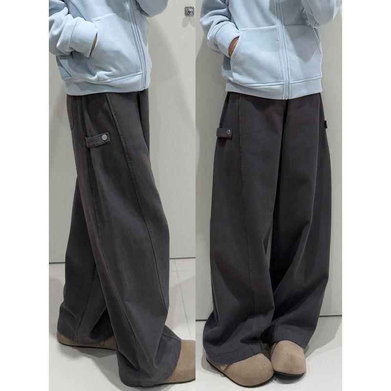 Dark Gray Curved Hem Work Pants for Women, New Spring Style, Plus-Size High-Waisted Loose Slimming Wide-Leg Casual Pants, Trendy Dark Gray 2XL
Dark Gray Curved Hem Work Pants for Women, New Spring Style, Plus-Size High-Waisted Loose Slimming Wide-Leg Casual Pants, Trendy Dark Gray 2XL