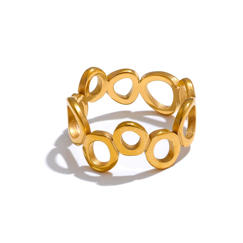 Yhpup 678# Arrivals Stainless Steel Round Geometric Hollow Gold Color Ring for Women Minimalist Trendy Jewelry Accessories 6
Yhpup 678# Arrivals Stainless Steel Round Geometric Hollow Gold Color Ring for Women Minimalist Trendy Jewelry Accessories 6