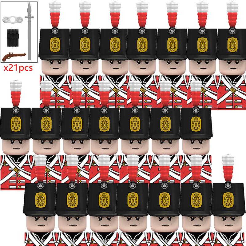 21pcs Military Medieval Soldiers Pirates Figures Army Scottish Fuisiler Building Blocks Weapons Brick Toys
21pcs Military Medieval Soldiers Pirates Figures Army Scottish Fuisiler Building Blocks Weapons Brick Toys