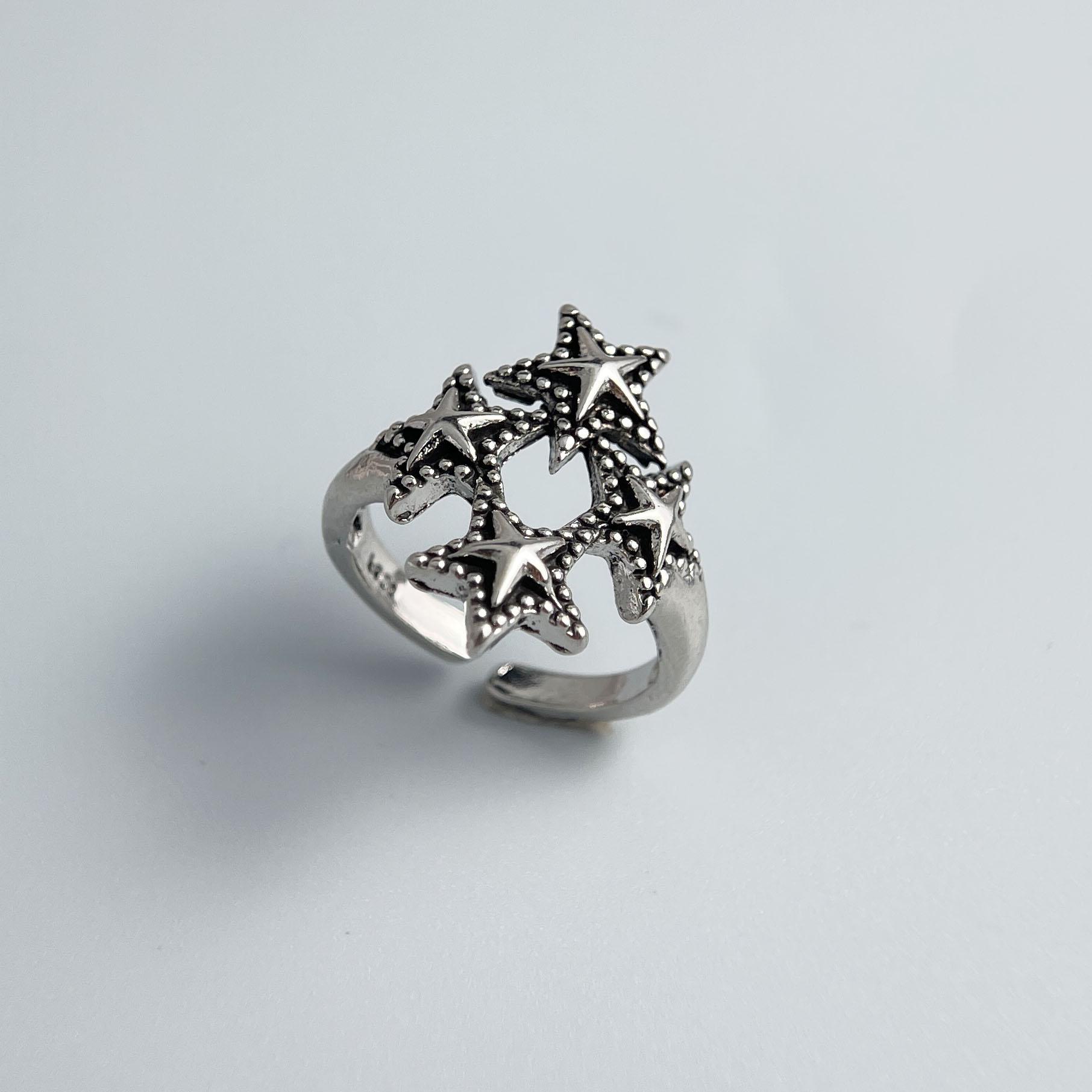 925 Silver Rings for Women Couple Minimalist Handmade Simple Retro Big Star Ring Fine Jewelry Gift Prevent Allergy resizable
925 Silver Rings for Women Couple Minimalist Handmade Simple Retro Big Star Ring Fine Jewelry Gift Prevent Allergy resizable