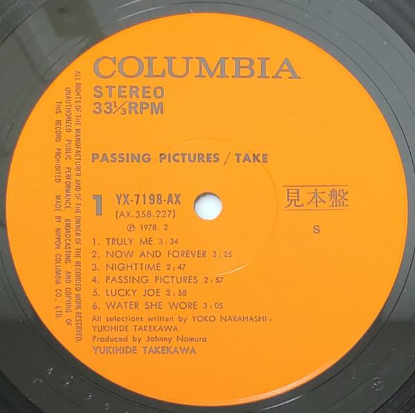 LP Record TAKE Passing Pictures YX7198AXPROMO COLUMBIA 1978 Japan Japanese PopRock Used
LP Record TAKE Passing Pictures YX7198AXPROMO COLUMBIA 1978 Japan Japanese PopRock Used