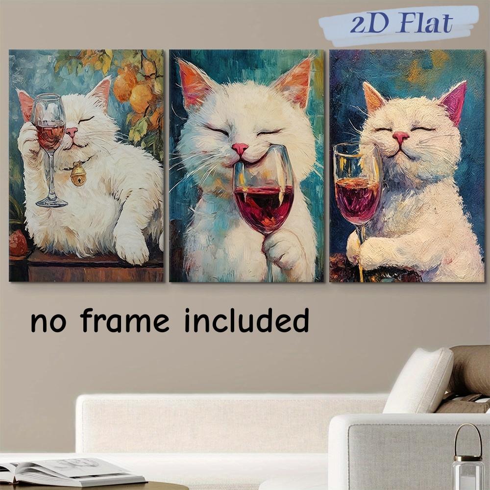 3PCS 2D Flat Cute Lazy White Cat Wine Canvas Decorative Painting Nordic Style Living Room Bedroom Dining Room Wall Art Hanging P (as the picture,20x30cm-3pcs)
3PCS 2D Flat Cute Lazy White Cat Wine Canvas Decorative Painting Nordic Style Living Room Bedroom Dining Room Wall Art Hanging P (as the picture,20x30cm-3pcs)