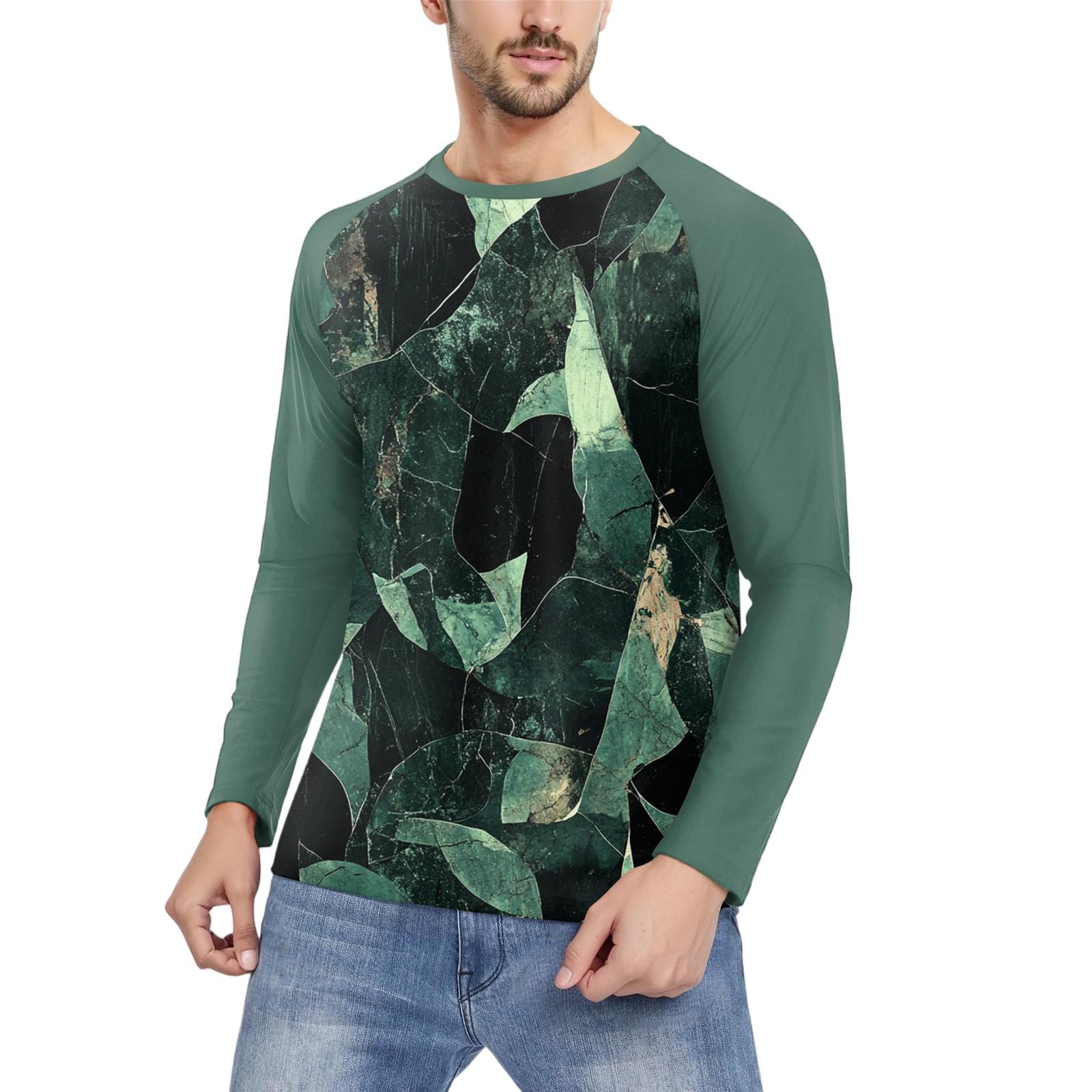 Мужская мода принтованный реглан длинный рукав спортивный топ XL зелёный
Мужская мода принтованный реглан длинный рукав спортивный топ XL зелёный