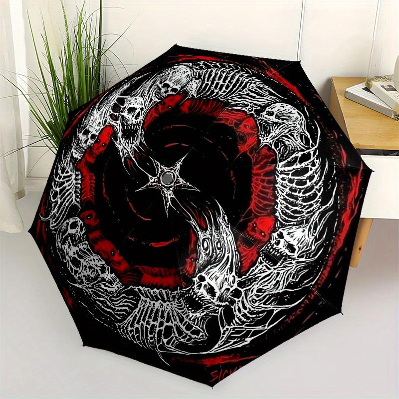 1pc Skeletal Yin-Yang with Red Highlights Umbrella with Plastic Handle,Suitable for All Seasons Home Travel Outdoor UmbrellaB1812
1pc Skeletal Yin-Yang with Red Highlights Umbrella with Plastic Handle,Suitable for All Seasons Home Travel Outdoor UmbrellaB1812