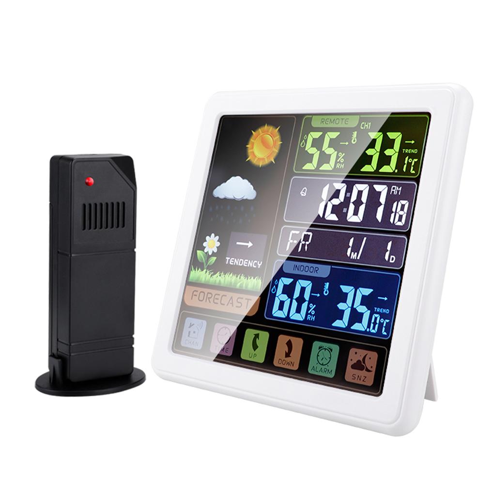 LED Wireless Weather Station with Outdoor Sensor Touchscreen Table Mount Clock Nursery Thermometer Humidity Meter Home Accurate white
LED Wireless Weather Station with Outdoor Sensor Touchscreen Table Mount Clock Nursery Thermometer Humidity Meter Home Accurate white