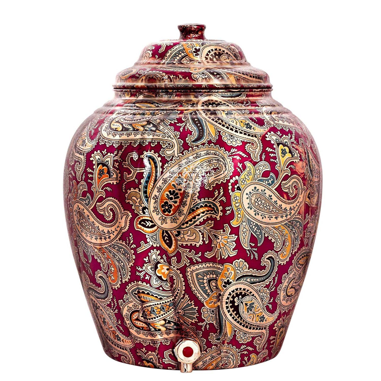 Принт Медный Диспенсер для Воды Кувшин Матка, 13 л, Бордовый Дизайн, Чистая Медь для Здорового Питья, с Крышкой и Краном, Дом
Принт Медный Диспенсер для Воды Кувшин Матка, 13 л, Бордовый Дизайн, Чистая Медь для Здорового Питья, с Крышкой и Краном, Дом